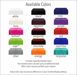 Table cloths for 6ft rectangular tables