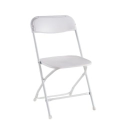 White folding chairs