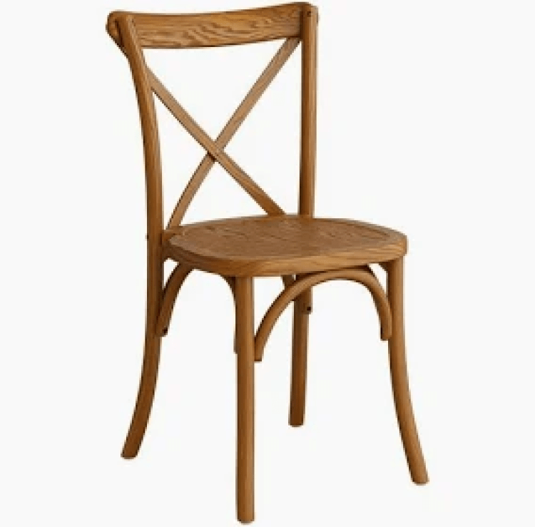 wooden crossback chair